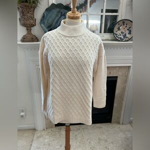 Talbots Cream Turtleneck Sweater